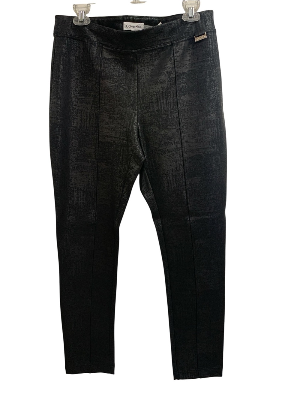 Calvin Klein Black Textured Slim Pants Size M